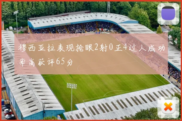 穆西亚拉表现抢眼2射0正4过人成功率高获评65分